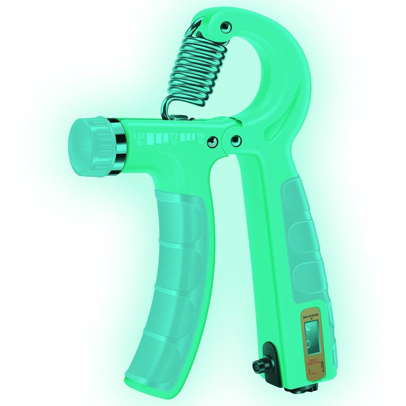 Fitbeast Glow Counting Hand Grip Strengthener Workout Kit, 2 Forearm Grip Adjustable Resistance Hand Gripper, Finger Stretcher, Grip Ring & Stress Relief Grip Ball for Athletes
