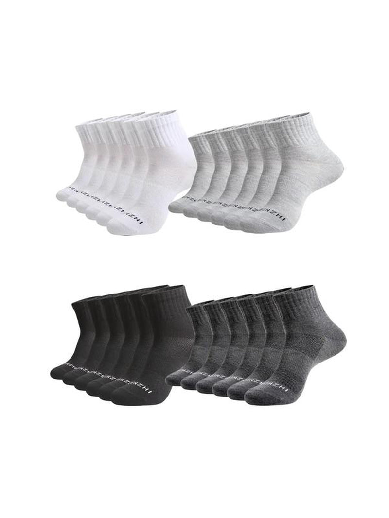 Women'S Letter Print Athletic Socks, Moisture Wicking Running Socks for Fall, Soft Comfy Breathable Sports Socks for Fall Gym Workout Running Daily Wear, Fallfreshness, Socks, Compression Socks, Slouch Socks, Crew Socks, Athletic Grip Sock, Track Socks